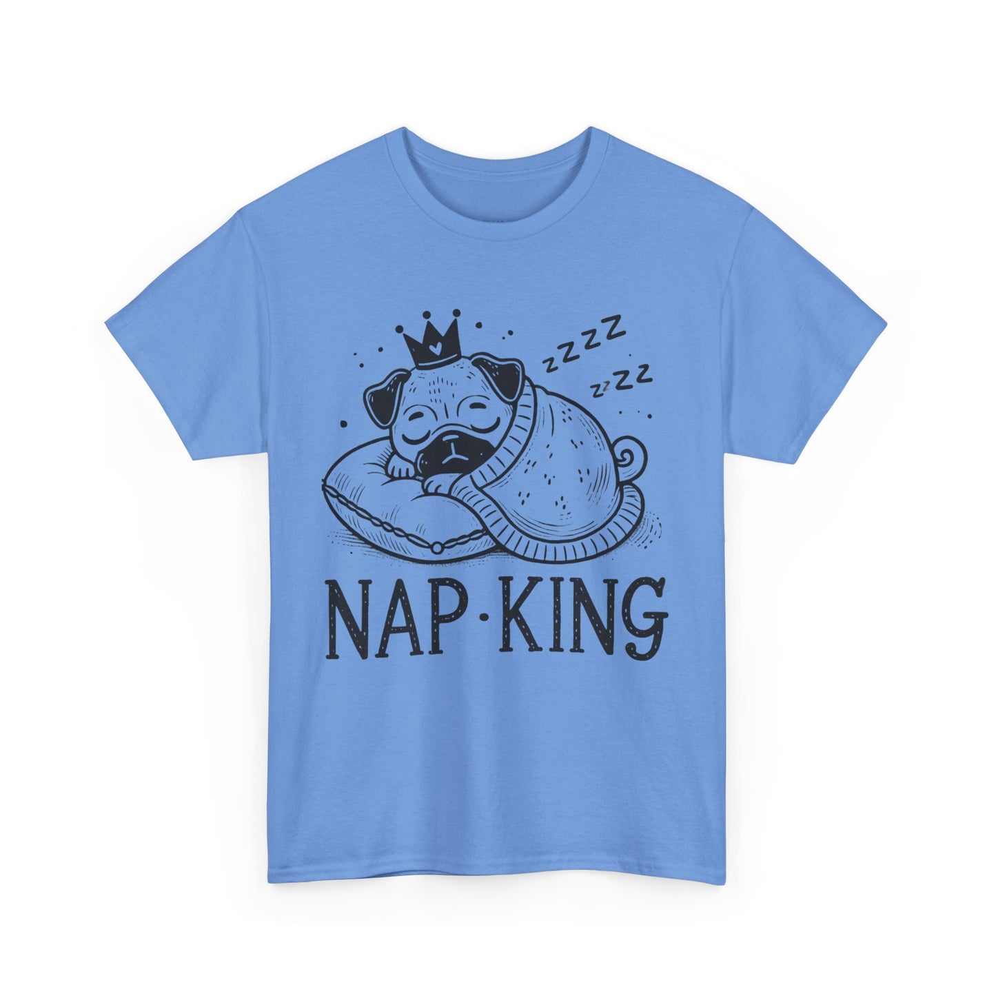 Nap King Unisex Heavy Cotton Tee - Perfect Gift for Dog Lovers