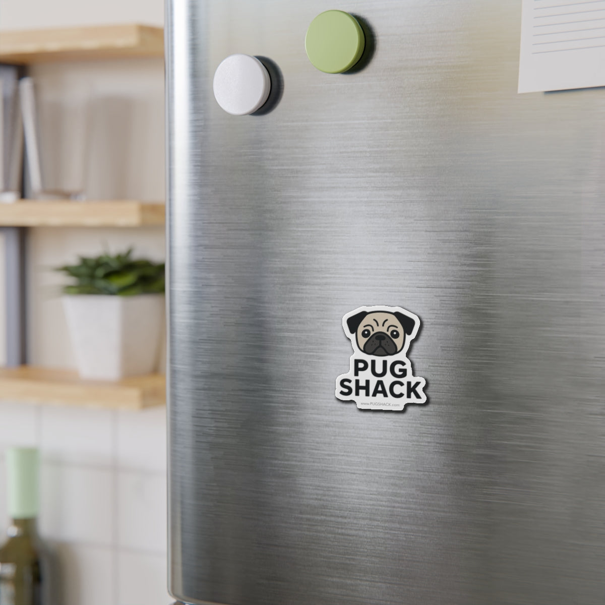 Cute Pug Die-Cut Magnet | Dog Lover Gift, Kitchen Decor, Refrigerator Magnet, Pug Enthusiast, Fun Home Accessory