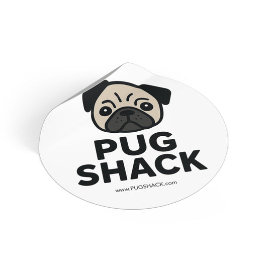 Pug Shack Vinyl Stickers, Cute Dog Stickers, Pet Lover Gifts, Fun Decor, Car or Laptop Stickers