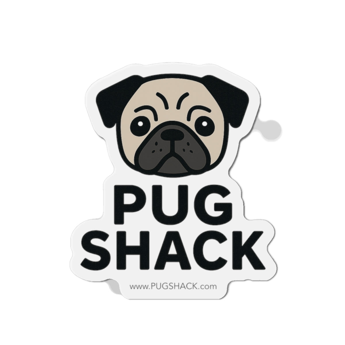 Cute Pug Die-Cut Magnet | Dog Lover Gift, Kitchen Decor, Refrigerator Magnet, Pug Enthusiast, Fun Home Accessory