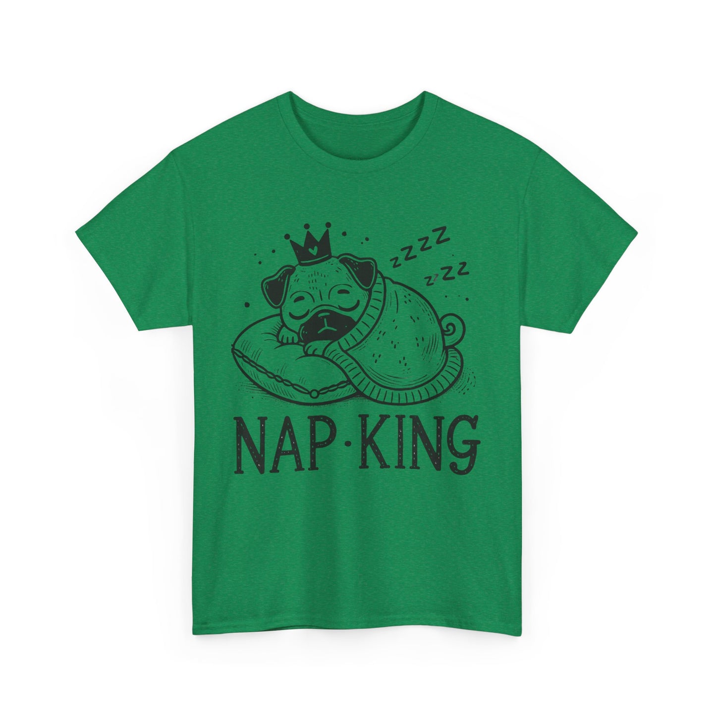 Nap King Unisex Heavy Cotton Tee - Perfect Gift for Dog Lovers