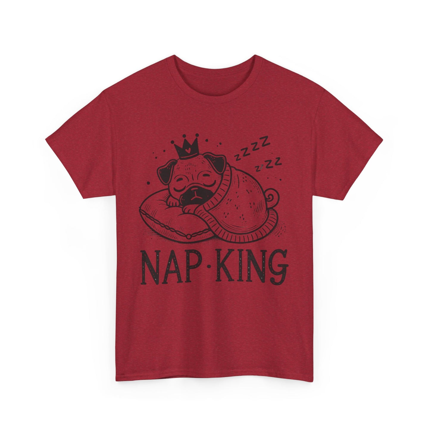 Nap King Unisex Heavy Cotton Tee - Perfect Gift for Dog Lovers