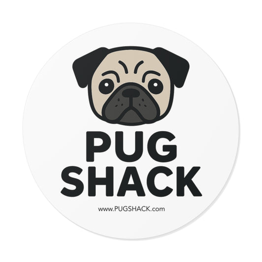 Pug Shack Vinyl Stickers, Cute Dog Stickers, Pet Lover Gifts, Fun Decor, Car or Laptop Stickers