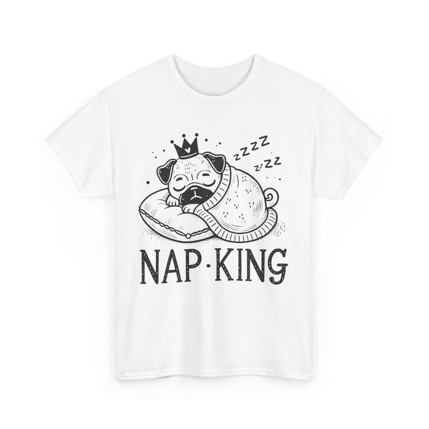 Nap King Unisex Heavy Cotton Tee - Perfect Gift for Dog Lovers