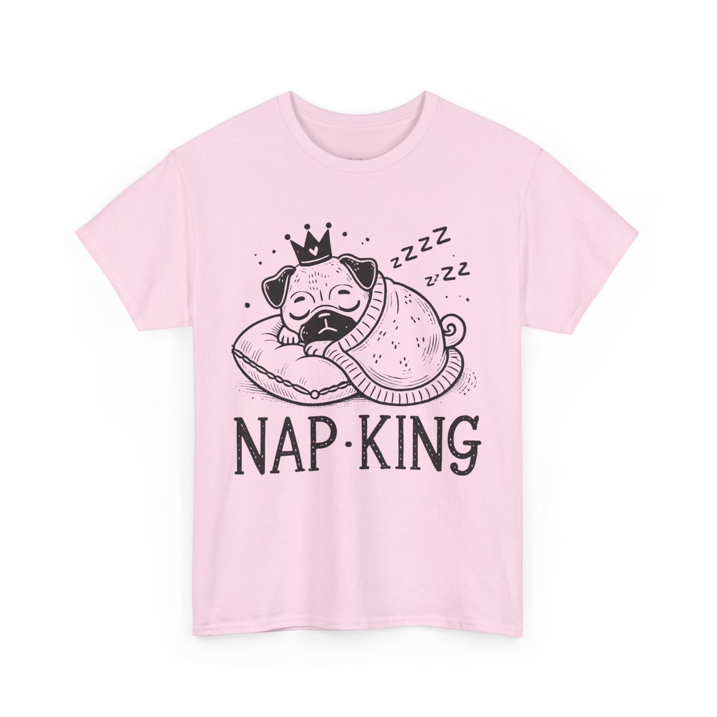 Nap King Unisex Heavy Cotton Tee - Perfect Gift for Dog Lovers