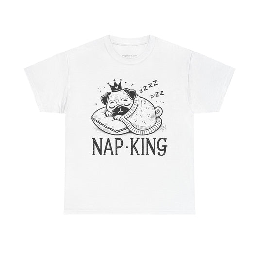 Nap King Unisex Heavy Cotton Tee - Perfect Gift for Dog Lovers